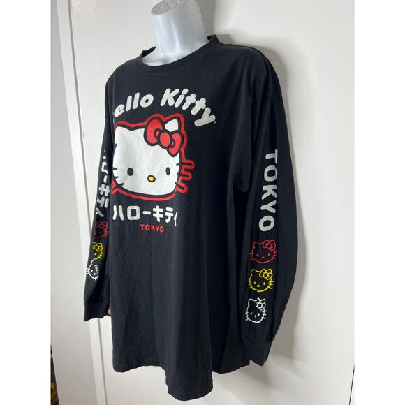 Ripple Junction Hello Kitty Tokyo Japanese Long Sleeve T-Shirt Black ~ Size L - Picture 2 of 5